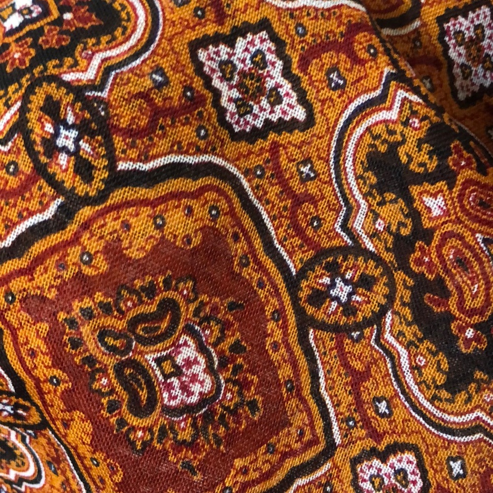 VTG Hattie Carnegie Paisley Wool Scarf/Wrap Square - Picture 5 of 7
